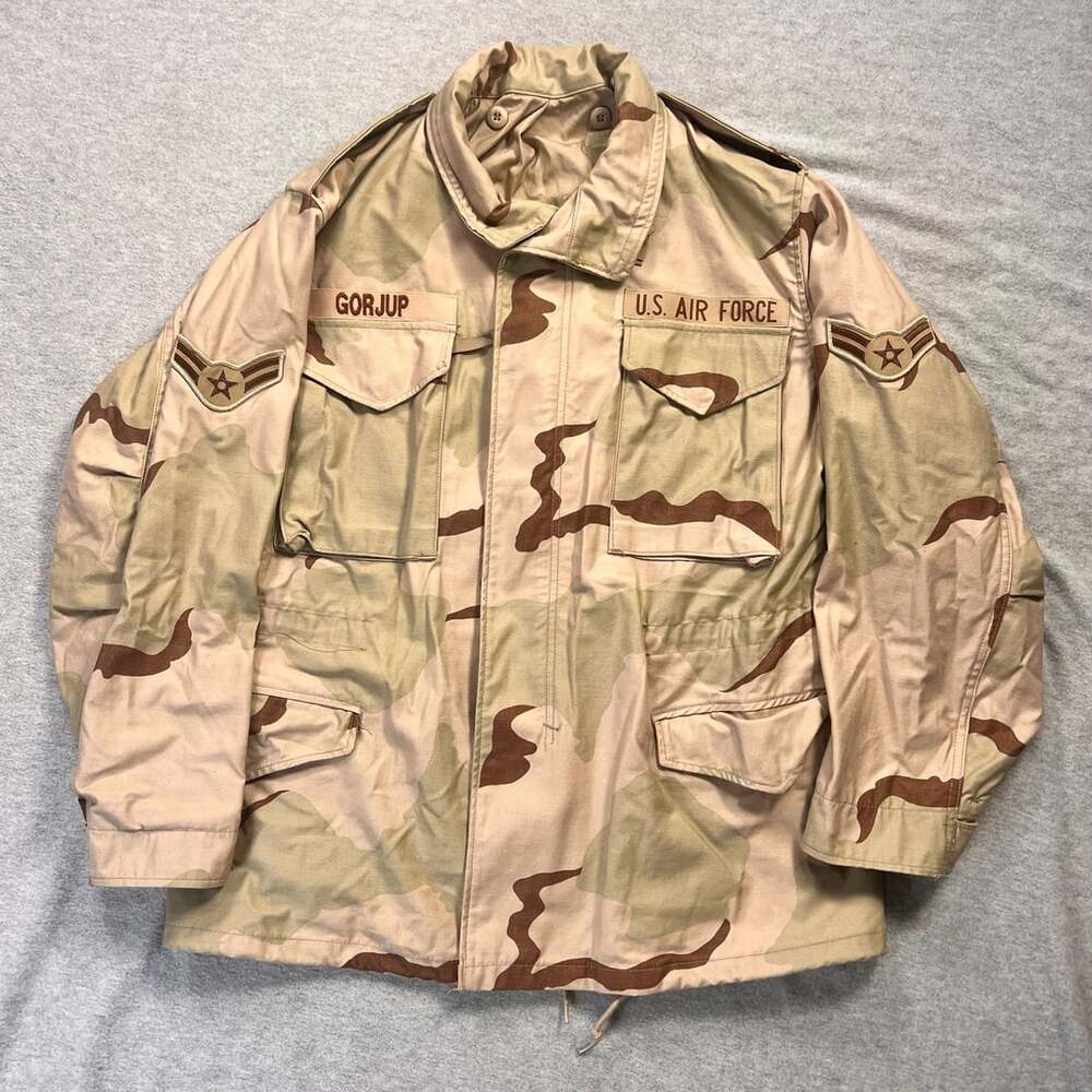 US Military M-65 Field Jacket 3-Color Desert Camo US Air Force Size M Reg